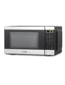 COMMERCIAL CHEF 0.7 Cubic Foot Microwave with 10 Power Levels, Small Microwave with Push Button, 700W Countertop up to 99 Minute Timer and Digital Display, Stainless Steel