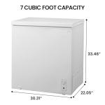 Kenmore Deep Freezer - Convertible Refrigerator/Chest Freezer, 1 Basket, Garage Ready, Meat Storage, Front Drain, Congelador For Home, Apartment, Basement, Cottage, 7.0 Cubic Feet, Stand Up White