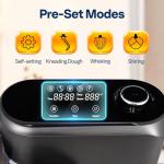 VIVOHOME Stand Mixer with Fermentation, One-Touch Presets Electric Dough Mixer with 6 Qt Bowl, Kitchen Standing Mixer for Baking, Cake with Flex Edge Beater, Bread Hook, Whisk, Gray