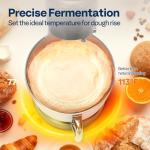 VIVOHOME Stand Mixer with Fermentation, One-Touch Presets Electric Dough Mixer with 6 Qt Bowl, Kitchen Standing Mixer for Baking, Cake with Flex Edge Beater, Bread Hook, Whisk, Gray