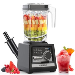 OMMO Blender, Peak1800W Blender for Smoothies, 68oz BPA-Free Smoothie Blenders for Kitchen with 9 Speed Control&Built-in Timer, Dishwasher Safe for Ice Crush, Smoothies, Frozen Drinks and Fruits