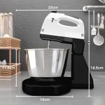 Stand Mixers, 7 Speeds With 3QT Stainless Steel Bowl, Stand and Hand Mixer with Dough Hook, Whisk, Mixing Beater for Baking, Cake, Cookie, Kneading (PD2)