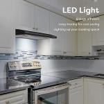 CIARRA AWB75918B Black Range Hood 30 inch Under Cabinet with Anti-Fingerprint Design, Slim Vent Hood with Push Button Control, Ducted and Ductless Convertible