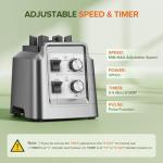 Blender, Blender for Smoothies with 68Oz. Pitcher and 20Oz. Grinder, 28000 RPM Countertop Blenders for Kitchen, Ice Crushing, Frozen Fruits, Timing Setting, Speed Adjustable