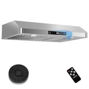 SNDOAS Under Cabinet Range Hood 30 inch,Stainless Steel Ducted/Ductless Range Hood with Touch/Gesture/Remote Control,700CFM & 3-Speed Kitchen Stove Vent Hood,Baffle Filters,3 Air Vents