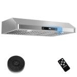 SNDOAS Under Cabinet Range Hood 30 inch,Stainless Steel Ducted/Ductless Range Hood with Touch/Gesture/Remote Control,700CFM & 3-Speed Kitchen Stove Vent Hood,Baffle Filters,3 Air Vents