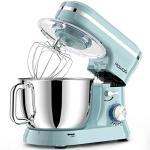 HOWORK Electric Stand Mixer,10+p Speeds Kitchen Mixer With 6.5QT Stainless Steel Bowl,Dough Hook, Wire Whip & Beater,for Most Home Cooks(Blue)