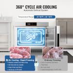 VEVOR 32L Blast Freezer, 4 Trays Commercial Freezers Flash,<-31~68°F> Mini Countertop Shock Frozen for Home, 360° Fan Cooling Batch Freeze, 304 Stainless Steel Blast Chiller for Seafood, Ice Cream