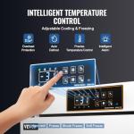 VEVOR 32L Blast Freezer, 4 Trays Commercial Freezers Flash,<-31~68°F> Mini Countertop Shock Frozen for Home, 360° Fan Cooling Batch Freeze, 304 Stainless Steel Blast Chiller for Seafood, Ice Cream