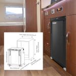 BODEGA [Upgraded 12 Volt Refrigerator, RV Refrigerator APP Control, 45L(1.6cu.ft) RV Fridge and Freezer, Electric Cooler with Lock, (-4℉-46℉) Fridge freezer 12/24V DC for Truck, RV, Camping, Travel