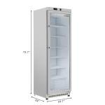 KoolMore 12 Cu. ft. Commercial Freezer with Glass Door in Stainless Steel - Manual Defrost (KM-MFD-12GSG)