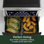 Cuisinart Dual Basket Air Fryer, Two Baskets 11 Qt in Total, 6 Functions: Air Fry, Roast, Bake, Broil, Dehydrate & Keep Warm, Features Sync Finish & Sync Settings, Toss Reminder & Auto-Pause, ADZ-112