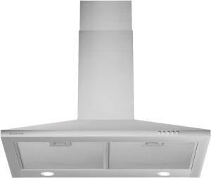 SOONYE 450 CFM 30 inch Range Hood, Stainless Steel Wall Mount Vent Hood, Convertible to Ductless/Ducted with LED Lights, 3 Speed Exhaust Fan