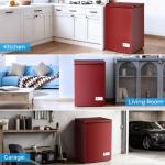Antarctic Star Chest Freezer 3.2 Cubic Feet 14℉ to -40℉ Low Temperature Freezer with Removable Basket, Free Standing Top open Door Deep Freezer, Adjustable Temperature for Home, Basement, Kitchen, Red