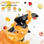 Pukomc Cold Press Juicer, 5.8-inch wide feed chute for whole fruits and vegetables - 1.8L Capacity 300W Cold Press Juicer with slow grinding juicing, includes cleaning brush and juicing cup, grey