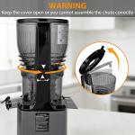 Pukomc Cold Press Juicer, 5.8-inch wide feed chute for whole fruits and vegetables - 1.8L Capacity 300W Cold Press Juicer with slow grinding juicing, includes cleaning brush and juicing cup, grey
