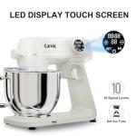 8.45 QT All Metal Stand Mixer,10 Speed Large Capacity Kitchen Mixer with Digital Timer & Tilt-Head, Electric Mixer with Whisk Dough Hook Mixing Beater for Baking,Cakes,Cookie,Bread,Salad(White)