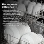 Kenmore 24" Premium Hybrid Tub Dishwasher - UltraWash, MoreSpace Adjustable Rack, High Temp & SmartWash - 12 Place Settings - 54 DBA - ENERGY STAR Certified - Black