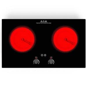 VBGK Electric Cooktop,2400W Electric Stove Top,Countertop and Built-in Hot Plate with Child Safety Lock, Timer, LED touch Knob Control,Overheat Protection,110V 2 Burner Induction Cooktop