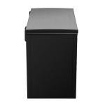 FRIGIDAIRE Chest Deep Freezer, 7 Cu. Ft, Black Adjustable Thermostat-Removable Vinyl Coated Wire Basket-Easy Defrost Drain, Eye-Catching Stainless Steel Top Door- Garage Ready
