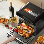 Electactic 18QT Air Fryer Toaster Oven Combo, 12-in-1 Large Convection Airfryer Oven with 70–450℉ Temperature Control & 60-Minute Timer, Bake, Roast & Broil, Fits 8-10″ Pizza, Stainless Steel (Black)