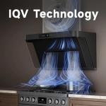 Arspura P1 IQV Technology Range Hood 36'' with Touchscreen|Delay Shutoff| PM2.5 Real-time Monitoring| 13m/s High Speed|No Filter with LED| Under Cabinet or Wall Mount Kitchen Range Hood