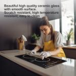 ZCCQ Electric Cooktop 110V,2400W 2 Burner Electric Cooktop,Countertop and Built-in Stove top with11 Power Levels,Child Safety Lock, Timer, LED touch control,Overheat Protection