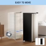 Upstreman 7.0 Cu.Ft Upright Freezer, Large Capacity Stand Up Freezers with 5 Adjustable Shelves, Convertible Refrigerator/Freezer, Reversible Door for Home, Basement, Apartment (Stainless)