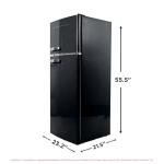 Frigidaire EFR753 Retro Apartment Size Refrigerator with Top Freezer - 2 Door Fridge with 7.5 Cu Ft of Storage Capacity, Adjustable Spill-Proof Shelves, Door & Crisper Bins, Black