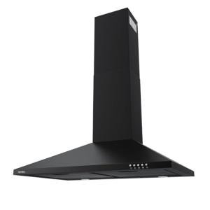 Hermitlux Range Hood 30 inch, Wall Mount Vent Hood for Kitchen with Charcoal Filter, Ducted/Ductless Convertible, Black