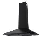 Hermitlux Range Hood 30 inch, Wall Mount Vent Hood for Kitchen with Charcoal Filter, Ducted/Ductless Convertible, Black