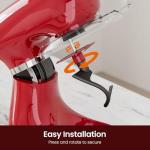 Kismile 5.5QT Tilt-Head Stand Mixer, 12-Speed Electric Kitchen Mixer with 304 Stainless Steel Bowl - Includes Dough Hook, Whisk, Beater for Baking Bread, Cakes, Cookies（Bright Red）