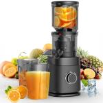 Juicer Machines, 150 Watts Cold Press Juicer with Wide Chute, Slow Masticating Juicers, High Juice Yield for Leafy Greens, Fruits & Vegetables, Easy to Clean