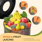 Juicer Machines, 150 Watts Cold Press Juicer with Wide Chute, Slow Masticating Juicers, High Juice Yield for Leafy Greens, Fruits & Vegetables, Easy to Clean