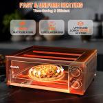 Anatole Electric Pizza Oven 12" 1800W Indoor Countertop Pizza Maker Time Temperature Adjustable Multifunctional Pizza Cooker with Removable Grill Crumb Tray ETL Certified