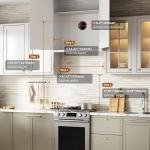 Arspura P1 36'' IQV Range Hood| PM2.5 Real-time Monitoring| Stainless Steel Under Cabinet/Wall Portable Stove Vent with Touchscreen |13m/s High Speed | Quiet Kitchen Black Wall Mount Range Hood