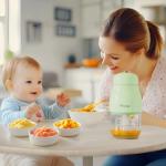 Phydge Baby Food Maker, Green Baby Food Blender, 10oz Baby Food Puree Maker, Food Processor for Baby Foods Fruit Vegetable Meat, 10-Second Quick Soft Food Prep for Baby