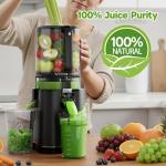 ECOSELF Cold Press Juicer with 3 Filters (For Juice/Sorbet/Nut Milk), Juicer Machines With 6.0" Wide Mouth Hopper, Self Feeding & Hands-Free Design, Upgraded Motor, Juicer for Family Gathering Party