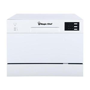 Magic Chef MCSCD6W5 Energy Star 6-Place Setting 6 Plate Countertop Dishwasher, White