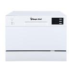 Magic Chef MCSCD6W5 Energy Star 6-Place Setting 6 Plate Countertop Dishwasher, White