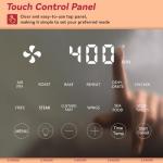 Air Fryer 12 Preset with Viewing Window, 6Qt Large Capacity, 400℉ Max Crisp, Airfryer, Bake, Roast, Dehydrate, Reheat, 1700W Quick Even Easy Meals, Nonstick Dishwasher Safe Basket