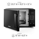 Chefman Countertop Microwave Oven 1.1 Cu. Ft., 1000 Watts with 10 Power Levels, 6 Cooking Presets with One-Touch Express Cook, Eco Mode, Child Safety Lock, & Mute Button - Black