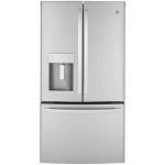 GE GYE22GYNFS 36" French Door Counter Depth Refrigerator with 22.1 cu. ft. Total Capacity Space Saving Ice Maker Showcase LED Lighting in Stainless Steel