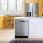 GE GYE22GYNFS 36" French Door Counter Depth Refrigerator with 22.1 cu. ft. Total Capacity Space Saving Ice Maker Showcase LED Lighting in Stainless Steel