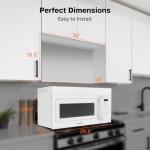 ThermoMate 30" Over-the-Range Microwave Oven with 1.7 Cu. Ft. Capacity, 1000 Cooking Watts, One-Touch Cooking Options, 300 CFM, LED Lighting, White