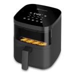 Kitchen Elite Digital Air Fryer Oven with Viewing Window and 8 Presets, 4 Quart, Touchscreen Cooker, Precise Temp Control, Elegant Gray