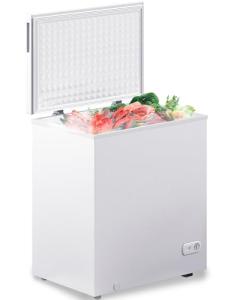 Muhub 7.0 Cubic Feet Chest Freezer, White Deep Freezer with Removable Baskets, Free Standing Top Open Door Compact Freezer with Adjustable Temperature (7.0 Cu.Ft)