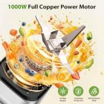 KOIOS Blender/Food Processor Combo Max 1000W, 4 in 1 34oz Pitcher, 22oz Blending Cup, Meat Grinder & Vegetable Chopper, Spice Grinder,BPA Free -All-in-One Kitchen System, Dishwasher Safe