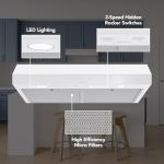 Broan-NuTone 36-Inch White Under Cabinet Range Hood- Trusted Quiet Power with 350 CFM, 1.5 Sones for Effective Everyday Kitchen Ventilation