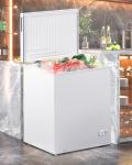 Muhub 7.0 Cubic Feet Chest Freezer, White Deep Freezer with Removable Baskets, Free Standing Top Open Door Compact Freezer with Adjustable Temperature (7.0 Cu.Ft)